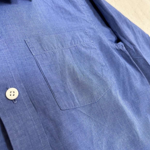 VINTAGE 90s Talbot Kids Blue Button Up Shirt. Long sleeve. 100% cotton. sz 7 - Picture 5 of 8